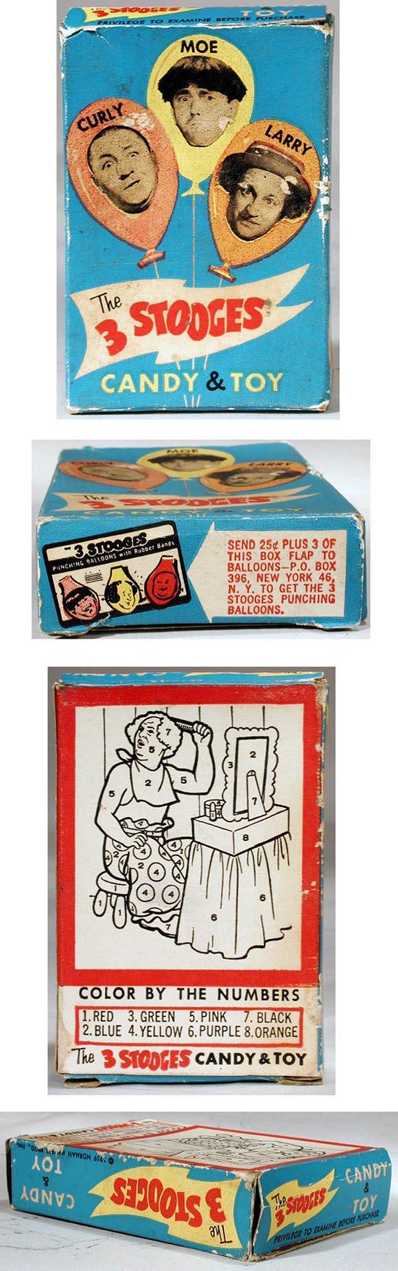1959 The 3 Stooges Candy & Toy Box